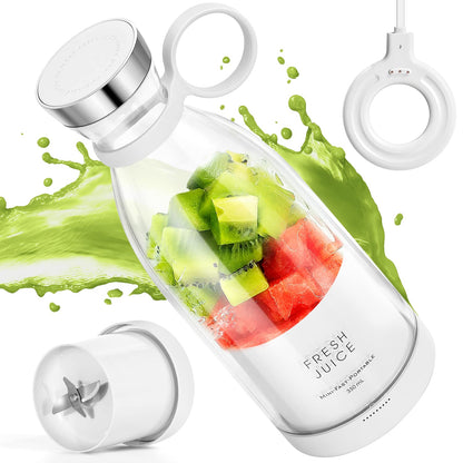 MIAOKE Portable Blender,Fashion Portable Blender for Shakes and Smoothies 11.8 Oz,Magnetic USB Fast Charging Mini Mixer Bottle,Take It for Traveling, Outdoor, Gym, Office, Cars, Gift -PK
