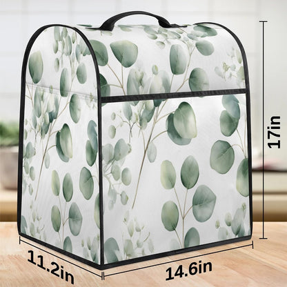 Large Eucalyptus Leaves Blender Cover, Waterproof Stand Dust Covers for Kitchen Mixer with Top Handle Pockets
