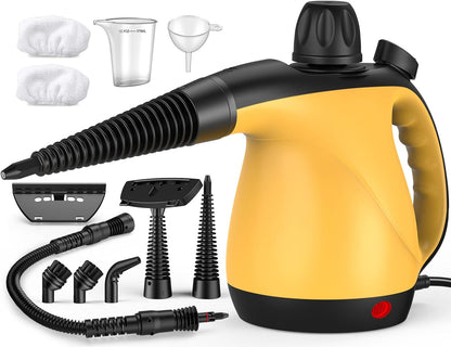 11 Pressurized Handheld Steam Cleaner for Home Deep Cleaning, Multi-Purpose Portable Steamer for Cleaning with PCS