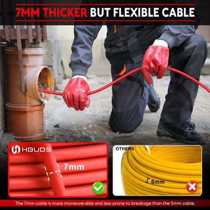 Sewer Camera with Locator 165ft, 7mm Cable Self Leveling Drain Cameras with Distance Counter, Plumbing Camera Snake with Light, 10.1'' HD Pipe Line Borescope Inspection Cam w/DVR (Keyboard Input)