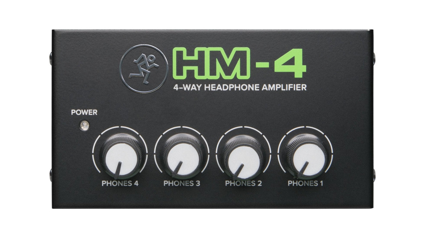 Mackie HM Series, 4-Way Headphone Amplifier Mixer Accessory 1-ch x 4 headphones (HM-4), Black