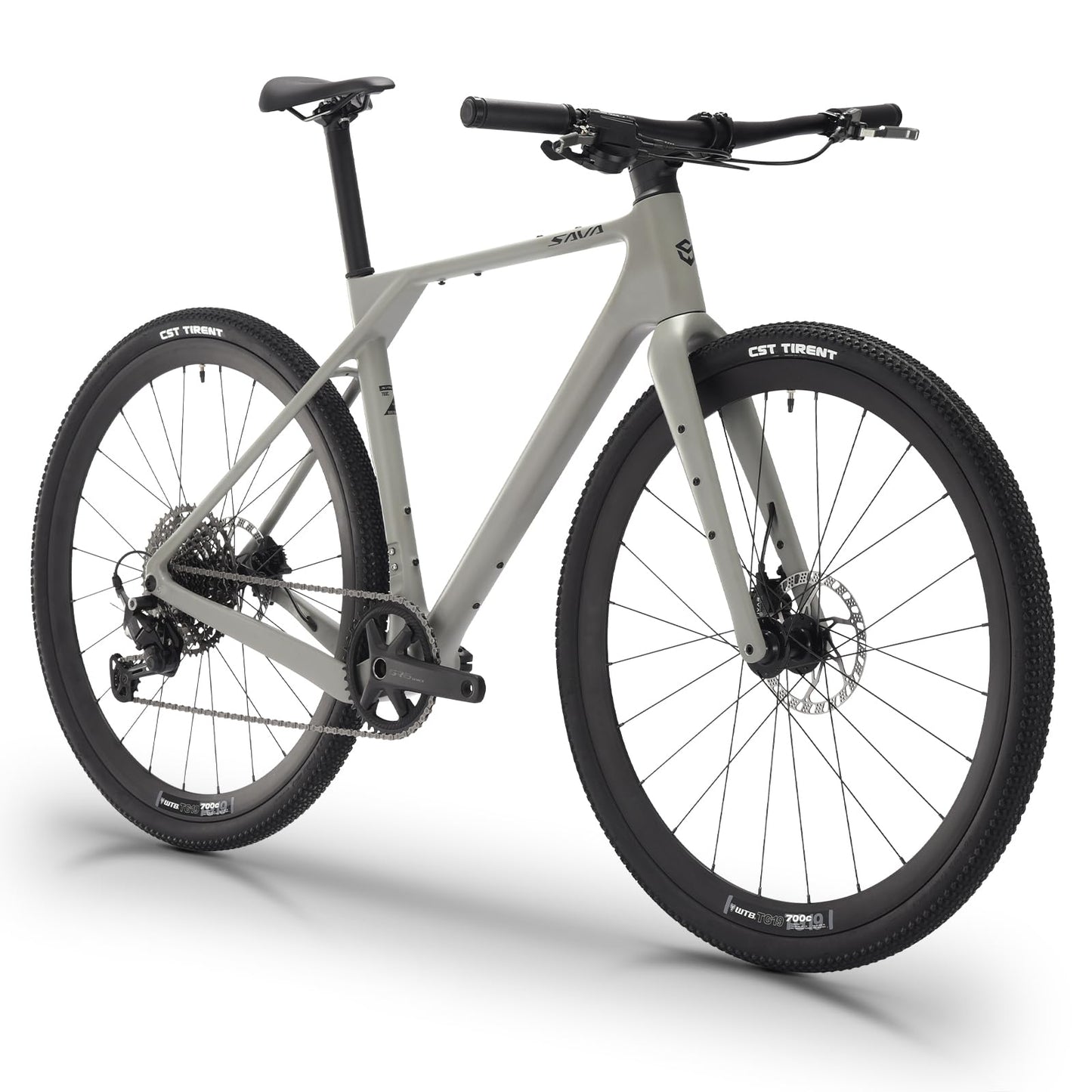 SAVADECK Carbon Gravel Bike - T800 Carbon Frame & Fork | Shimano U6000 11-Speed Groupset | Hydraulic Disc Brakes | 700CX40mm All-Terrain Tires | Men & Women Road/Off-Road Bicycle (Gray, 47cm)