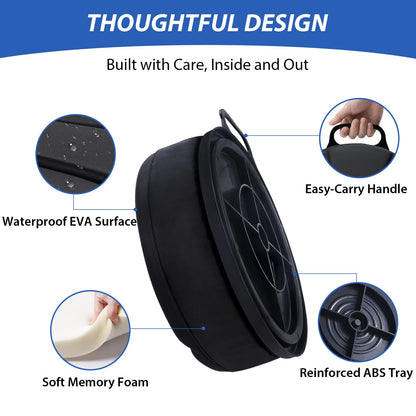 Presentastic 5 Gallon Bucket Seat with 3" Thick Seat Foam Cushion, 360°Swivel Bucket Lid Seat, Waterproof & Silent Bucket Seats for Ice Fishing, Baseball, Hunting and Camping