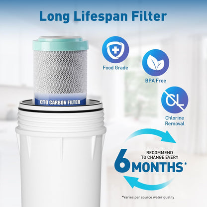 PDR-FC15 Carbon Block Water Filter Replacement Cartridge, 2.5"x10", 5 Micron