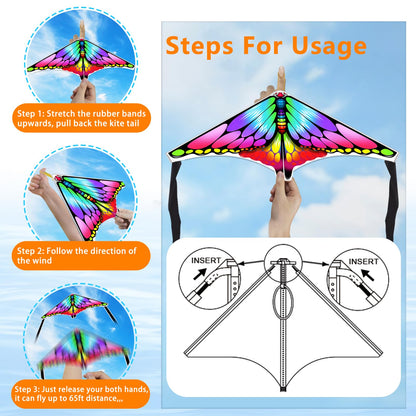 6 Pcs Mini Kites for Kids Ages 3-5 4-8 8-12, Finger Launcher Kites Easy to Fly on Beach|Park|Plaza|Garden|Backyard, Great for Birthday Party Favors Goodie Bags Stuffers