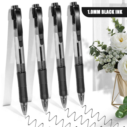 deegtran Pens Bulk, 100 Pack No Bleed Black Ink Click Pens with Soft Grip, Wholesale Retractable Ballpoint Pens for Office School, Medium Point Smooth 1.0MM
