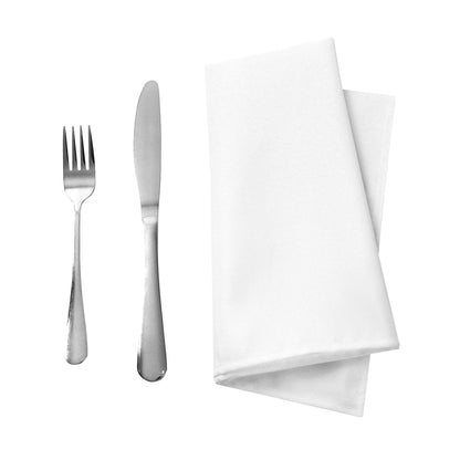 Bailarina Cloth Napkins Set of 40,17x17 inches Dinner Napkins Cloth Washable,Polyester Square Table Cloth Napkin Bulk with Hemmed Edges Ideal for Banquets, Parties and Weddings-White