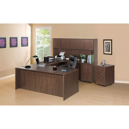 Lorell Essentials Series Walnut Hanging Pedestal