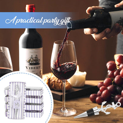 30PCS Anchor Wine Stopper and Nautical Themed Party Favors for Sailors Anchor Stoppers Wine Holiday Birthday Party Decor (Sliver)