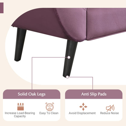 Christopher Knight Home Jolie Modern Velvet Upholstered Ottoman Bench with Pillow, Wooden Bedroom End of Bed Bench, Entryway Ottoman Foot Rest, Living Room Sofa Extra Seat, Purple