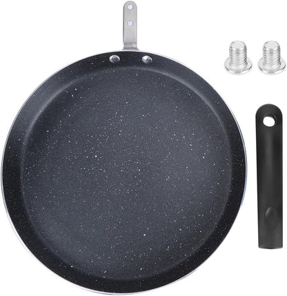 Yosoo Non Stick Frying Pan, Fast Heating Aluminum Alloy Cookware with Heat Proof Handle for Breakfast