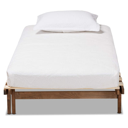 Baxton Studio Bed Frames, Twin/King, Walnut
