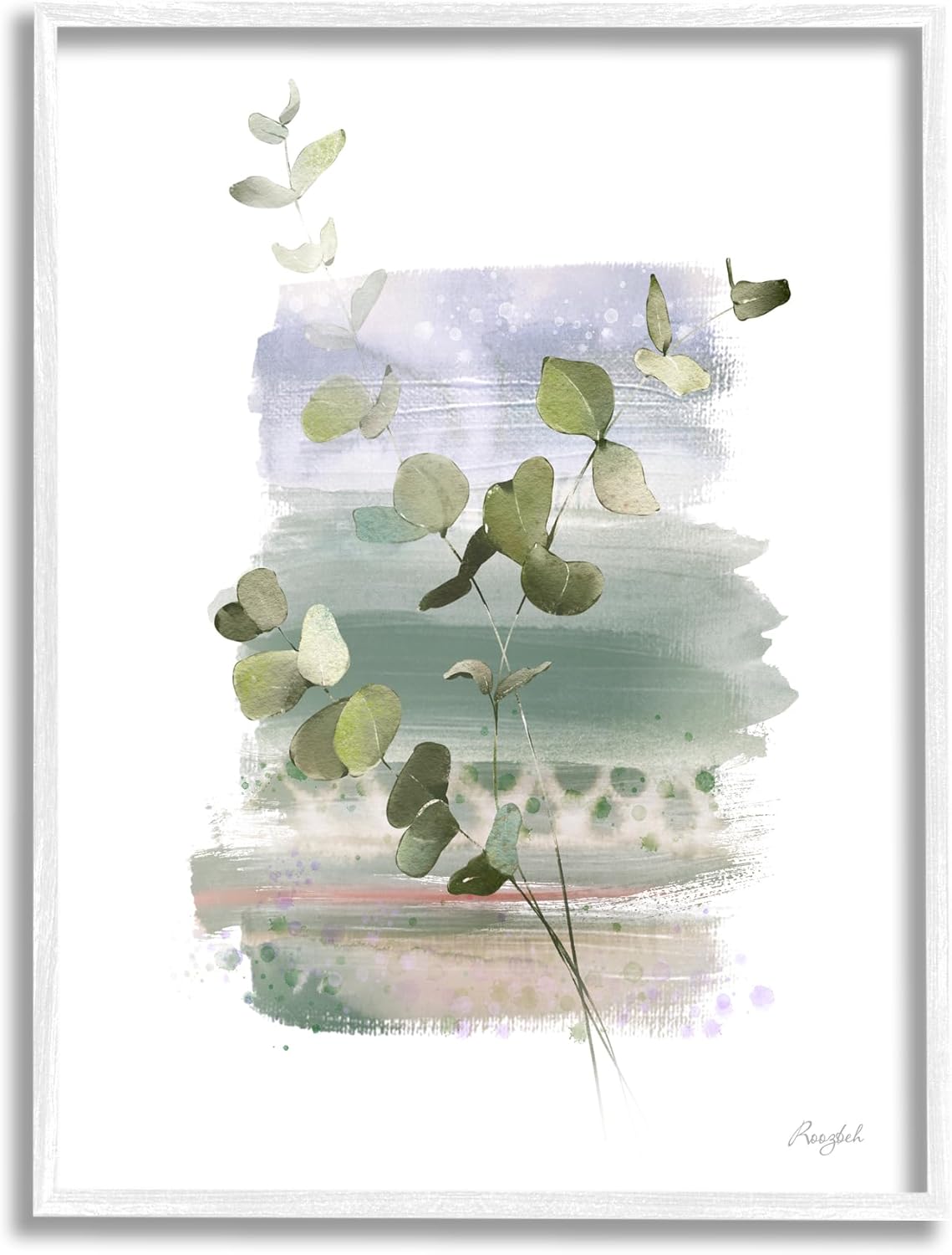 Stupell Industries Eucalyptus Herb Painting Framed Giclee Art by Roozbeh