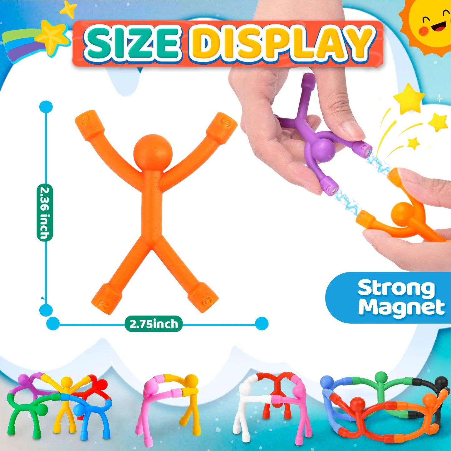 Magnetic Travel Toys for Toddler 5PCS, Airplane Travel Activities Essential Fidget Toys for Kids 4-8 Road Trip ‌Sensory Toy, Fridge Magnet for Toddler 1 2 3 4 5 Year Old, Easter Basket Stuffers Gift