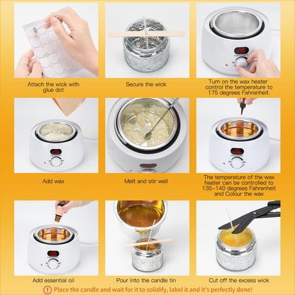 WITOROR Candle Making Kit, Scented Candles Making Kit Supplies with Digital Soy Wax Melt Warmer Candle Making Complete Kit for Adults Beginners DIY Starters