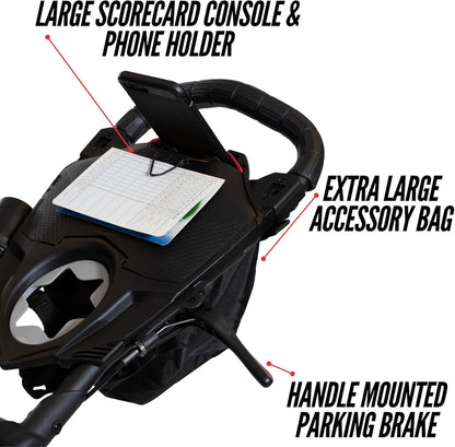 Bag Boy Nitron Golf Push Cart, Graphite/Charcoal