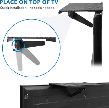 12 13.2 lb Mount-It! Above TV Shelf for Wall Mounted TV Adjustable No-Drill TV Top Shelf for Cable Box & Streaming