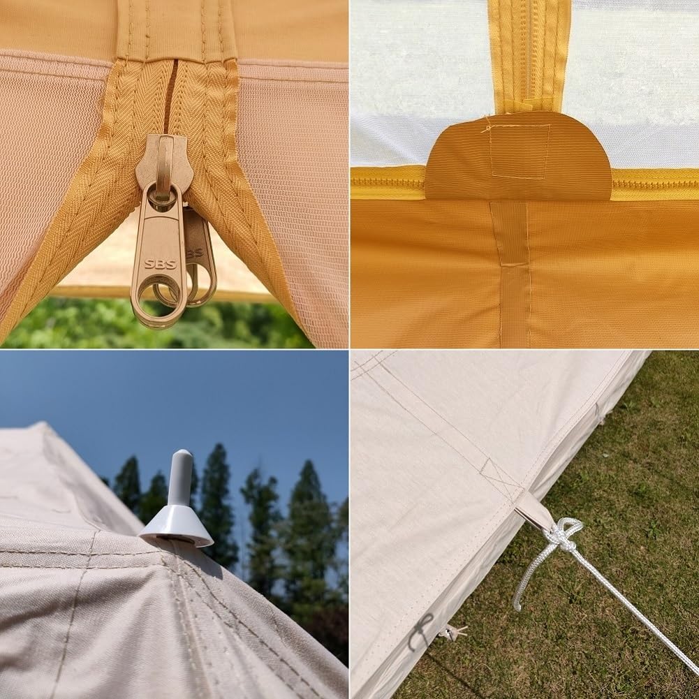 Dream House Large Spacious Outdoor Waterproof Cotton Canvas 4 Season Camping Tent for 10 Persons
