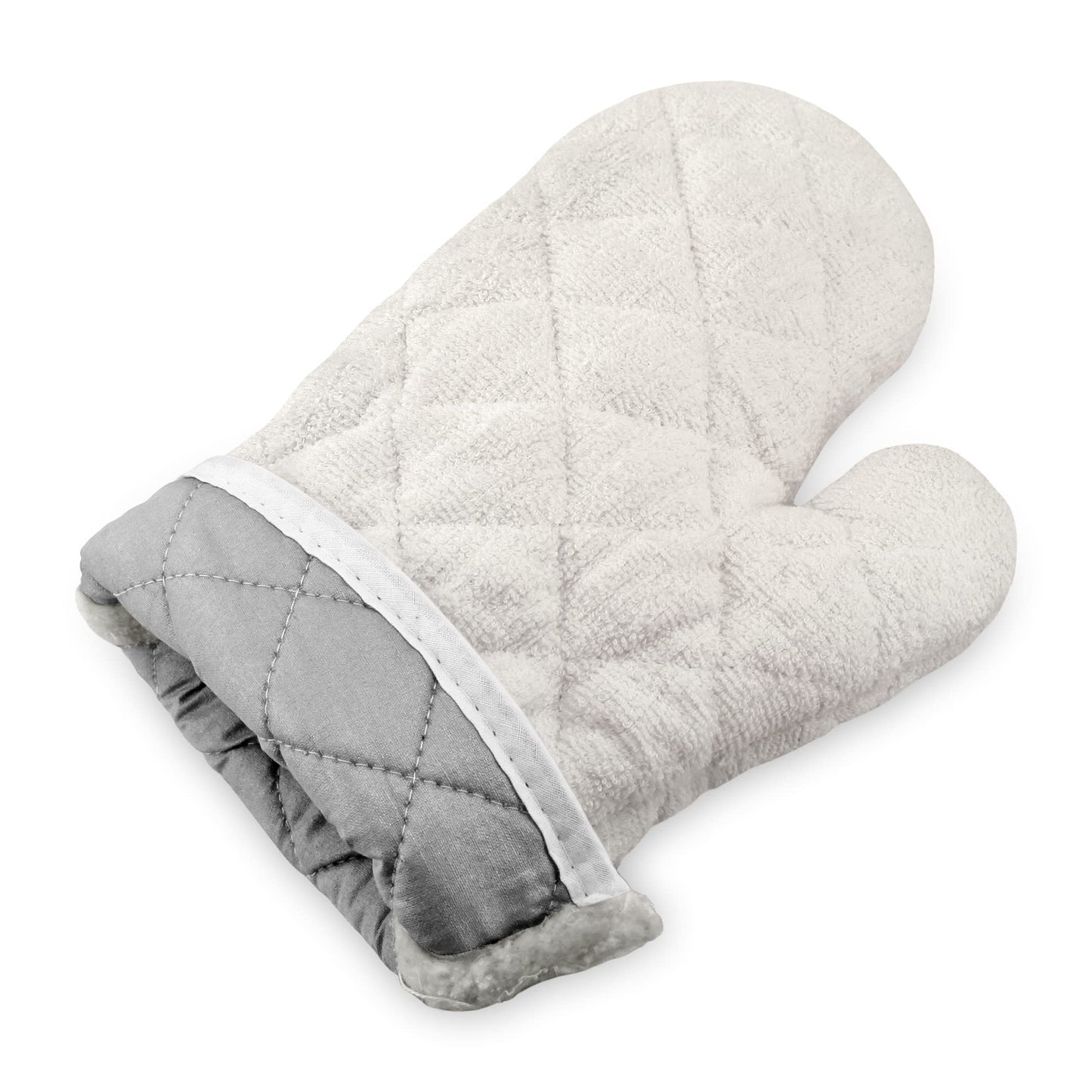 New Star Foodservice Oven Mitts with Extra Defense, up to 400F, Set of 2 (Tan (Terry Cloth), 13-Inch (Set of 2))