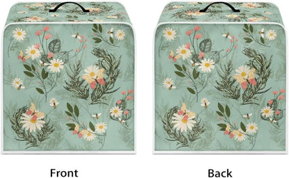 Universal Coffee Maker Cover, Kitchen Appliances Protector for Most Standard Coffee Makers, Dust Cover with Daisy