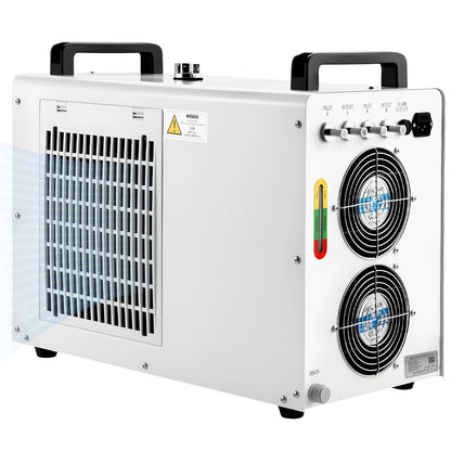 Cloudray Water Chiller CW-5202 6L for CO2 Laser Engraver & Cutting, Compatible with 2 Laser Tubes, Laser Chiller, Industrial Water Cooler，60W 70W 80W 90W 100W 120W 150W CO2 Laser Engraving Machines