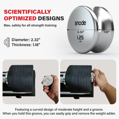 SNODE AD80 Adjustable Dumbbell Set 80LBS (Pair) with 10lb additional plates and Dumbbell Rack, Strength Equipment for Home Gym for Men and Women