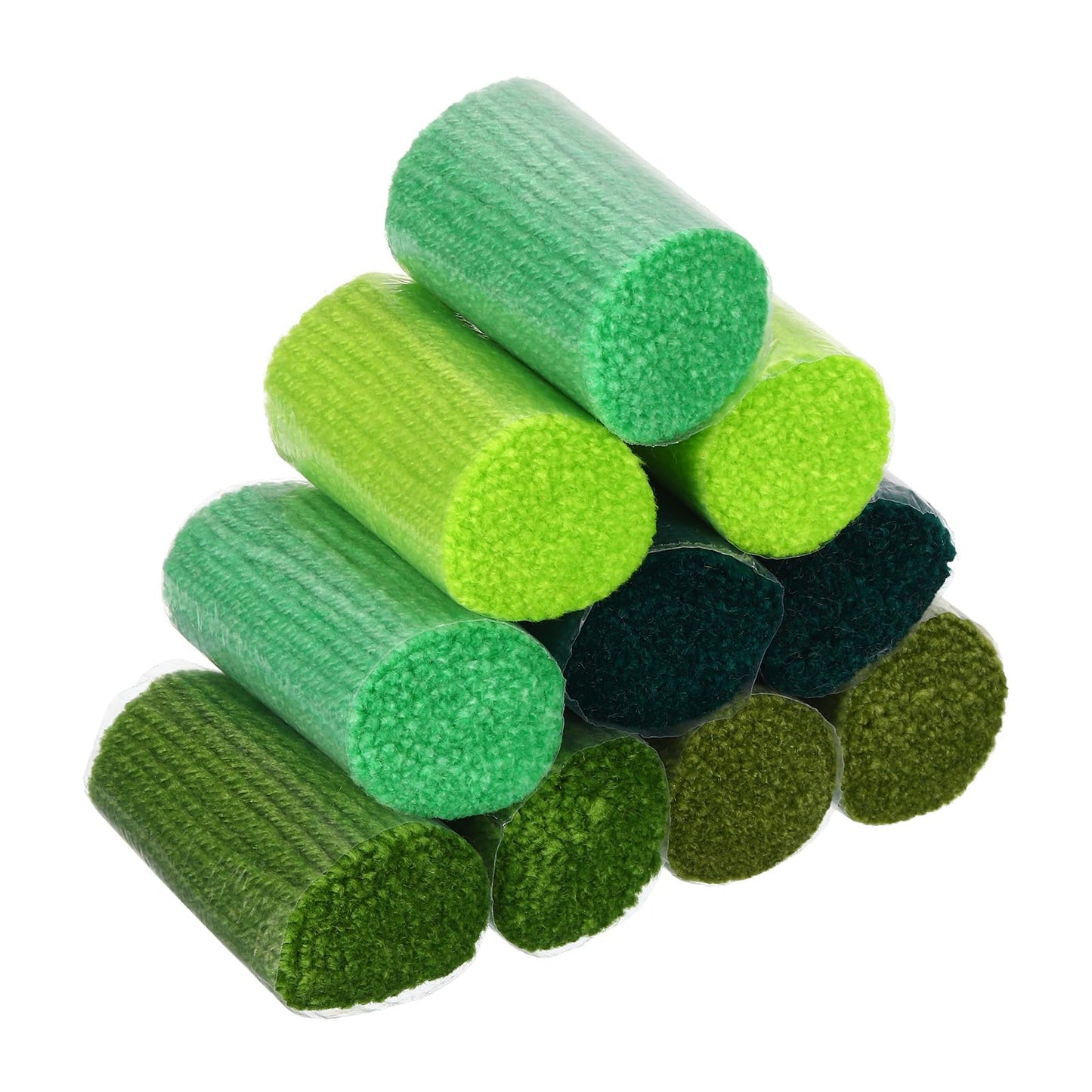 PATIKIL 10 Rolls Latch Hook Yarn, Latch Hook Kit Yarn Precut Hook Rugs Yarn Crochet Colorful for Latch Hook Rug Adults Beginners, Green Tone