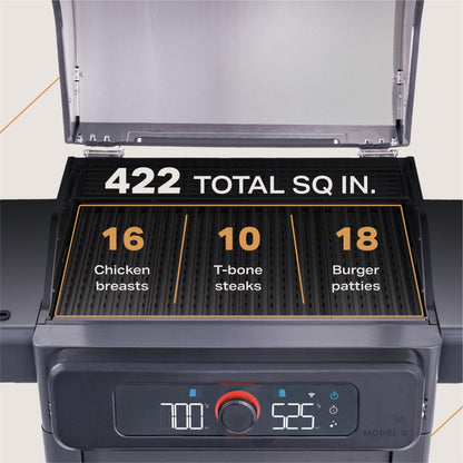 Current Model G Dual Zone Grill, Smart Electric Outdoor Grill with 200-700°F Range for Searing & Roasting, Digital Precision, Independent Heat Zones, Apartment-Friendly & Weather-Resistant, Moon Dust