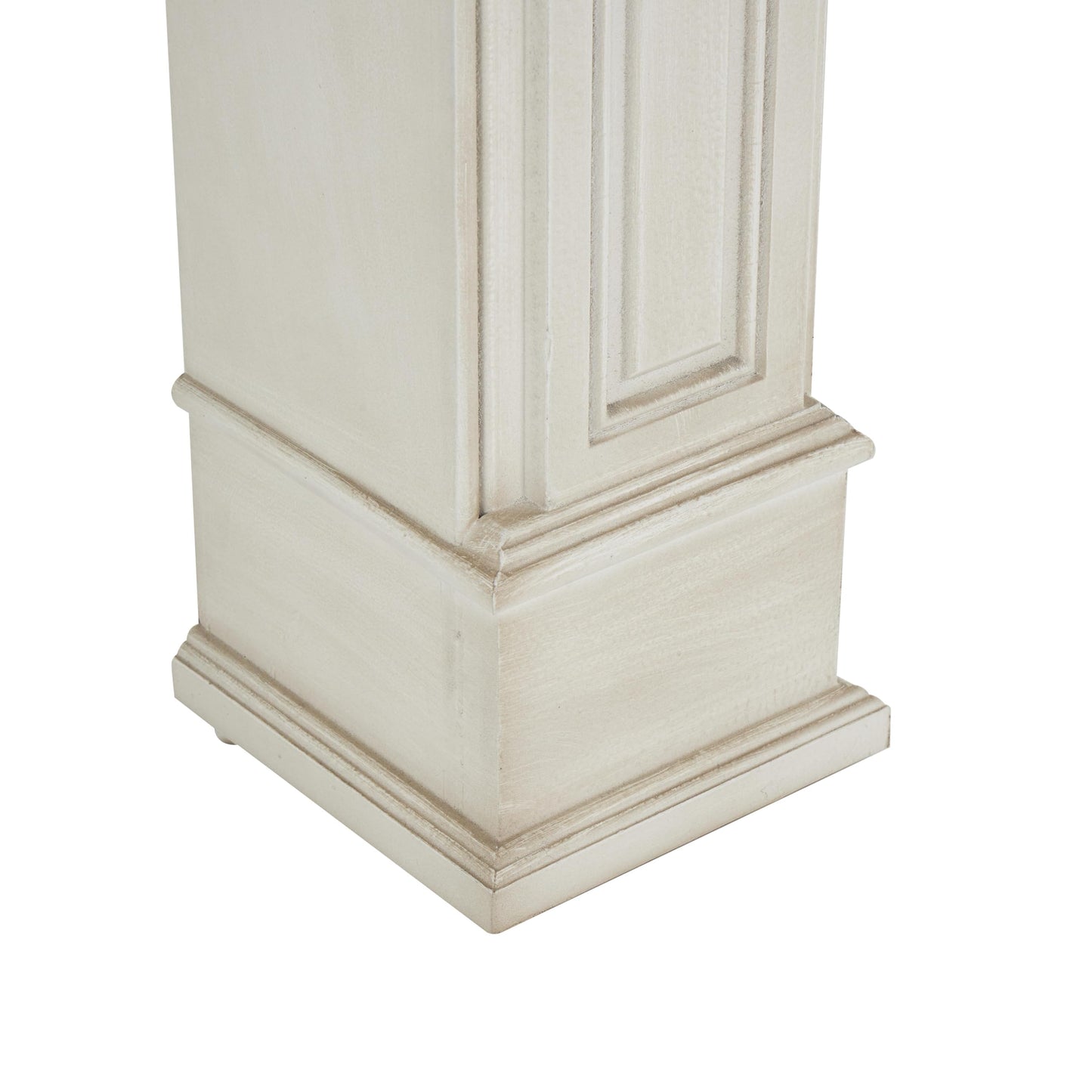 Deco 79 Wooden Fireplace Mantle Freestanding with Leaf Accents, 47" x 9" x 43", White