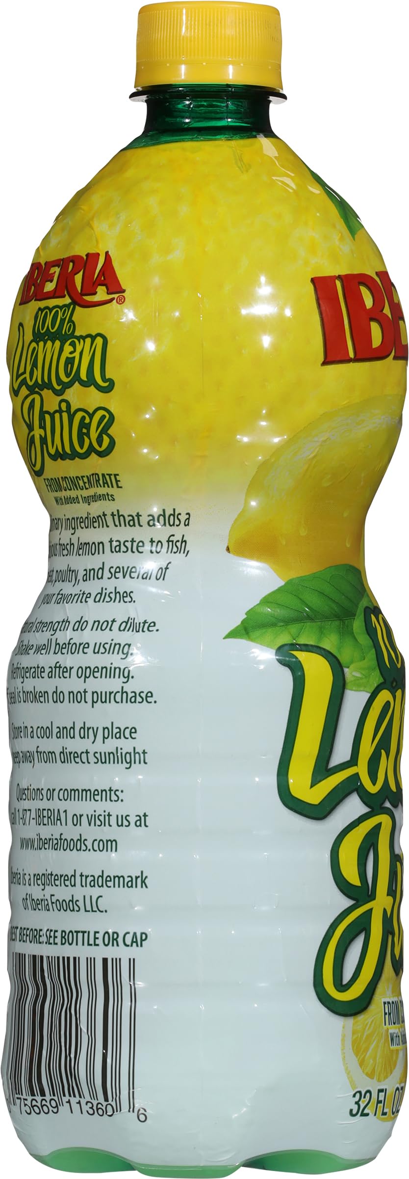 Iberia 100% Lemon Juice, 32 Ounce (Pack of 3)