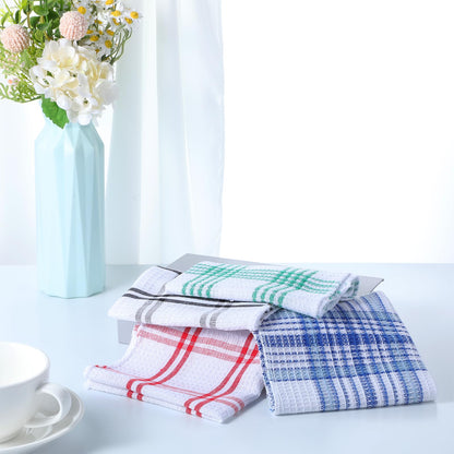 Lemecima 20 Pieces Kitchen Dish Cloths for Washing Cleaning Absorbent Dish Rags Drying Dish Towels for Scrubbing Wipe Glass Home and Household Supplies