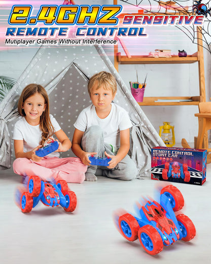 Blissbud Remote Control Car Spider RC Cars for 4 5 6 7 8 9 10 11 12 Year Old Boy 360°Rotating 4WD Rechargeable Drift RC Race Car Boys Toys Birthday Gifts Easter Basket Stuffers for Kids Age 4-12