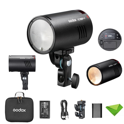 Godox AD100 Pro II AD100Pro II 100Ws Flash, 490 Full Power Flashes, 0.01-1.5s Recycling, 2W LED Model Light, 1/8000s HSS, 2.4G Wireless, Pocket Flash Strobe for DSLR Cameras (Godox AD100 Pro Upgrade)