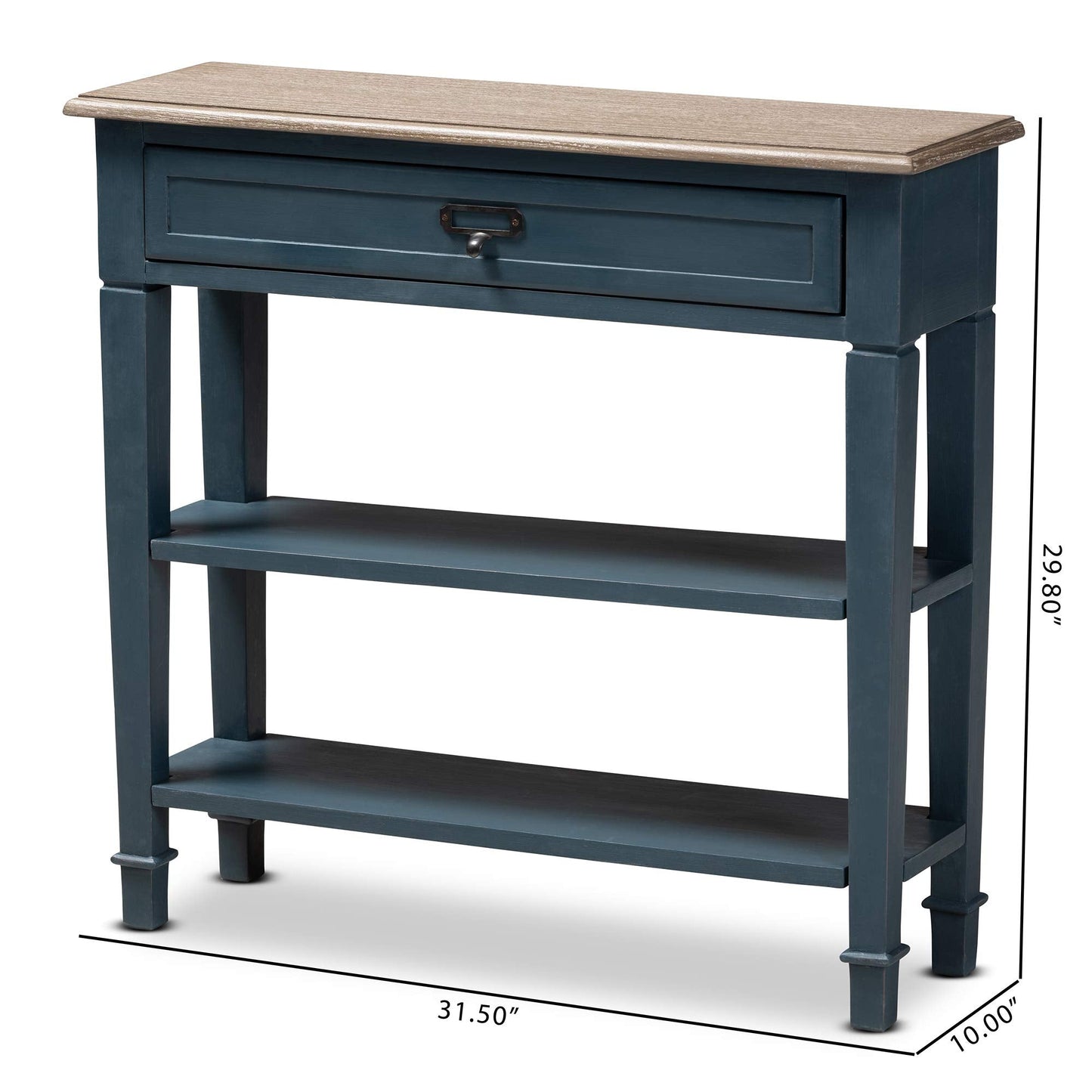 Baxton Studio Console Tables, One Size, Blue/Oak