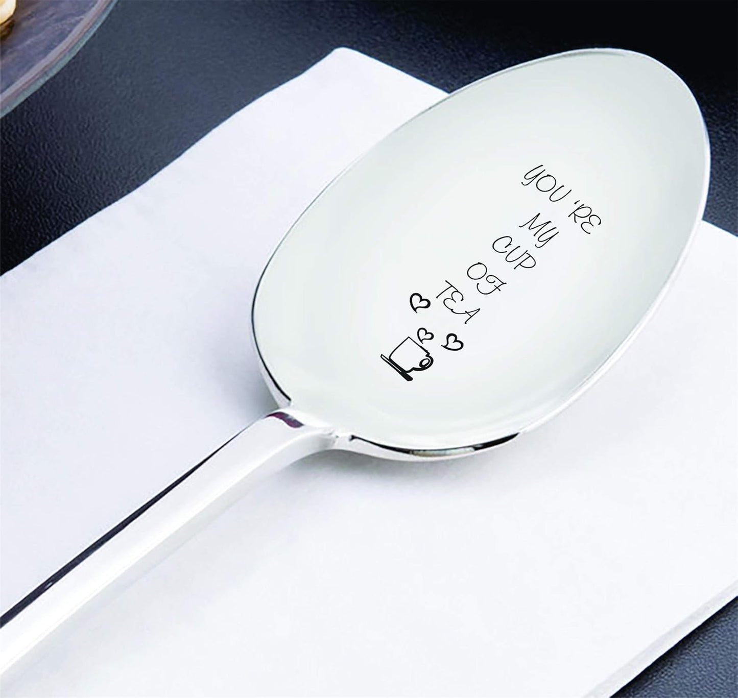 You're My Cup of Tea Spoon - Engraved Spoon for Hot Tea, Unique Housewarming Gift Ideas