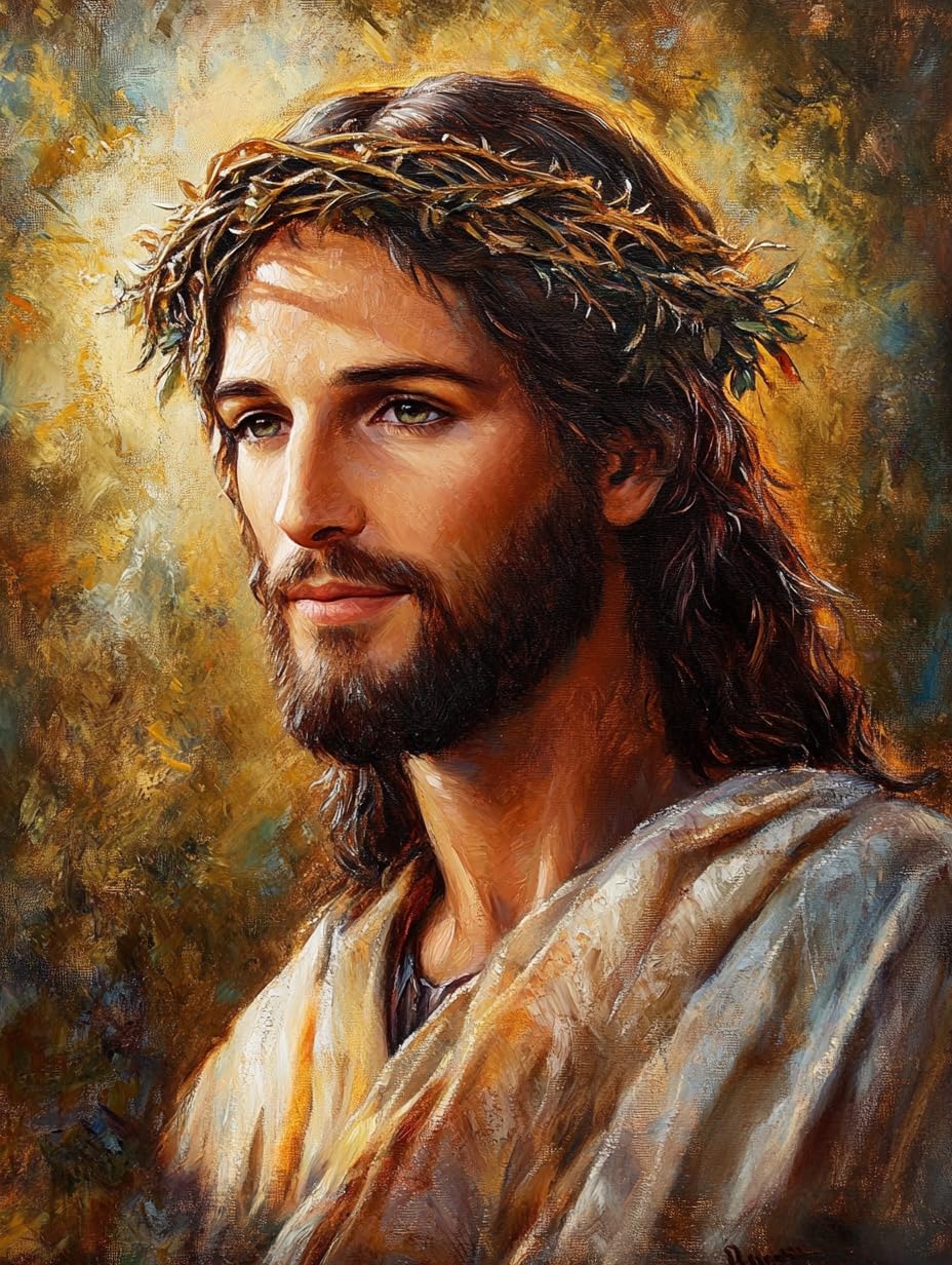 DIY Jesus Religion Christ Diamond Painting 12x16 Inch, Full Round Drill Kits Mosaic Art for Adults Relax & Home Wall Decor Festival Gift 1010