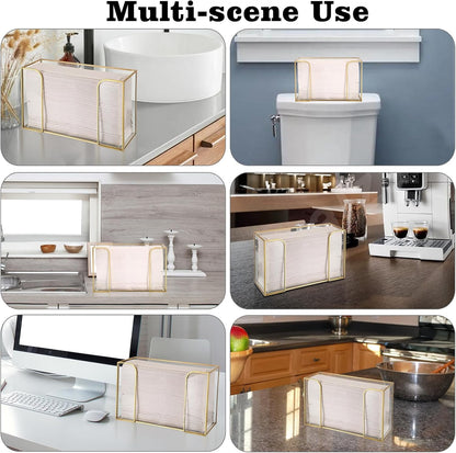 Sumnacon Countertop Bathroom Paper Towel Dispenser Glass Paper Towel Dispenser for Home Bathroom Kitchen Office Toilet