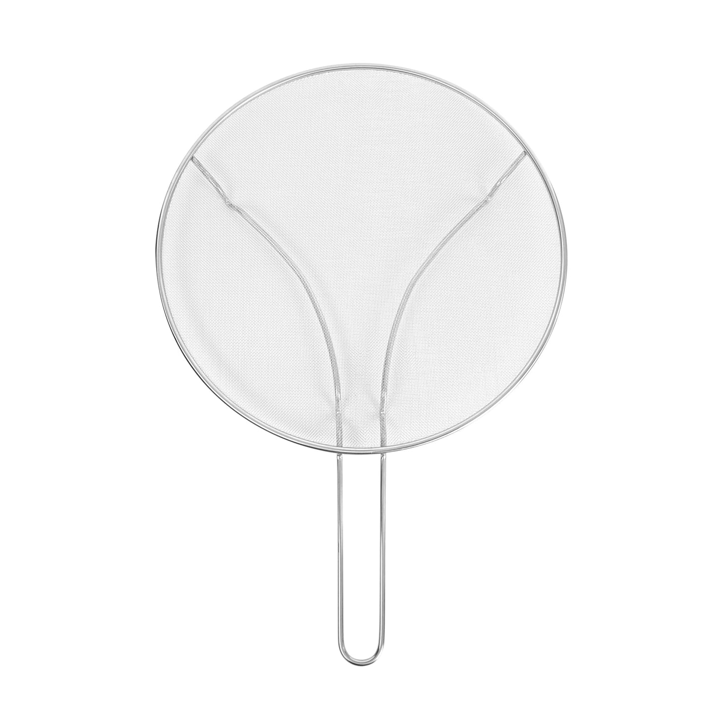 Restaurantware Splatter Screen 1 Count 13" Fine Mesh Cover Stainless Steel Splatter Guard with Resting Feet Cooking Protector for Frying Pan, Cooking Pots, Saute, Grease and Oil, Kitchen Tool