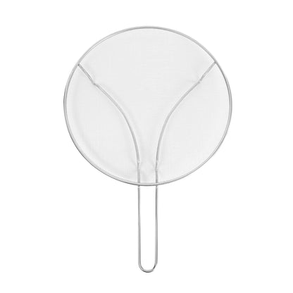 Restaurantware Splatter Screen 1 Count 13" Fine Mesh Cover Stainless Steel Splatter Guard with Resting Feet Cooking Protector for Frying Pan, Cooking Pots, Saute, Grease and Oil, Kitchen Tool