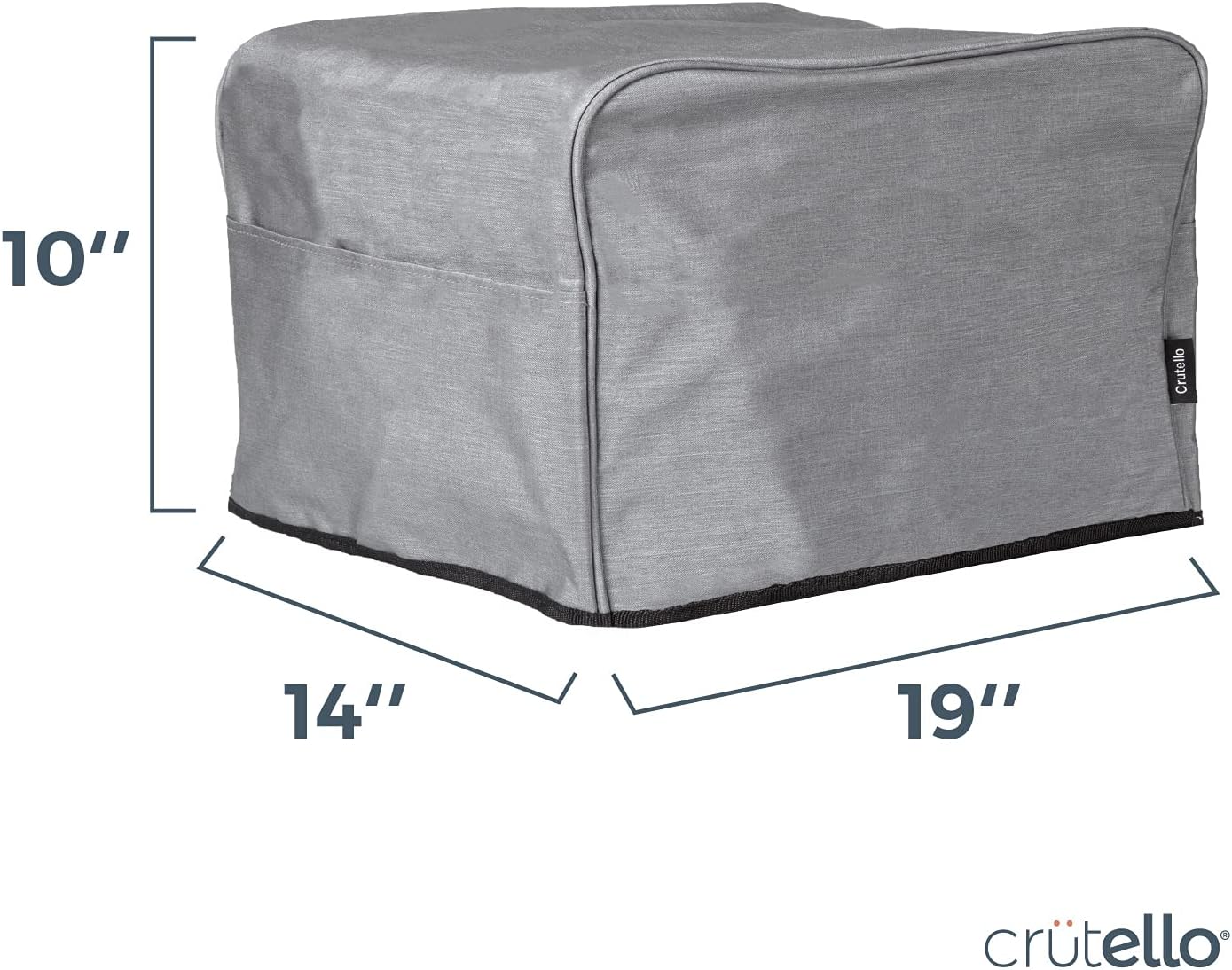 Crutello 6 Slice Toaster Oven Cover with Storage Pockets, Heavy Duty Small Appliance Dust Cover for Kitchen