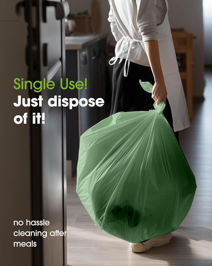 Pureegg Disposable Table Cloths - 54 x 108 Inch, Leakproof & Sturdy, 8 Pack, Sage Green for Easter Parties