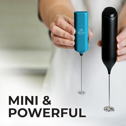 Zulay Kitchen Mini Milk Frother Handheld - Electric Drink Mixer - Portable Wand for Coffee, Lattes, Cappuccino -