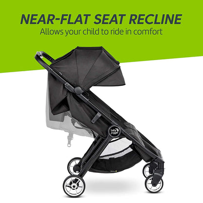 Baby Jogger® City Tour 2 Side by Side Double Stroller, Compact Twin Stroller Design, Easy-To-Maneuver, Fits Through Standard Doorways, Compact One-Step Fold Design, Baby Travel Essential, Pitch Black