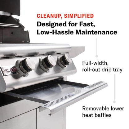 Blaze Outdoor Kitchen Grill | 25- inch Built-in Propane Gas Grill | 3 Burner Barbecue | Premium BBQ | Commercial Grade Grilling Experience | Best in Class Warranty | Prelude LBM BLZ-3LBM-LP