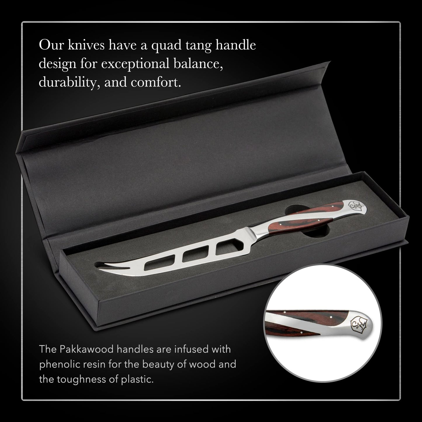 Hammer Stahl 5" Cheese and Tomato Knife | Durable Pakkawood Handle | Perfect for Cutting, Slicing, and Serving