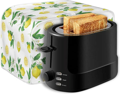 Toaster Cover 4 Slice, Lemon Theme Small Appliance Toaster Oven Cover for Kitchen, Dust Protection