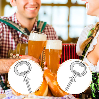 Cunhill 30 Pcs Metal Bottle Opener Blank Bulk Bottle Opener Inserts Parts Pieces Kit for Wood Craft DIY Project Turning Threaded Beer Hardware Turning Wedding Wine Party Ot Month (Silver)