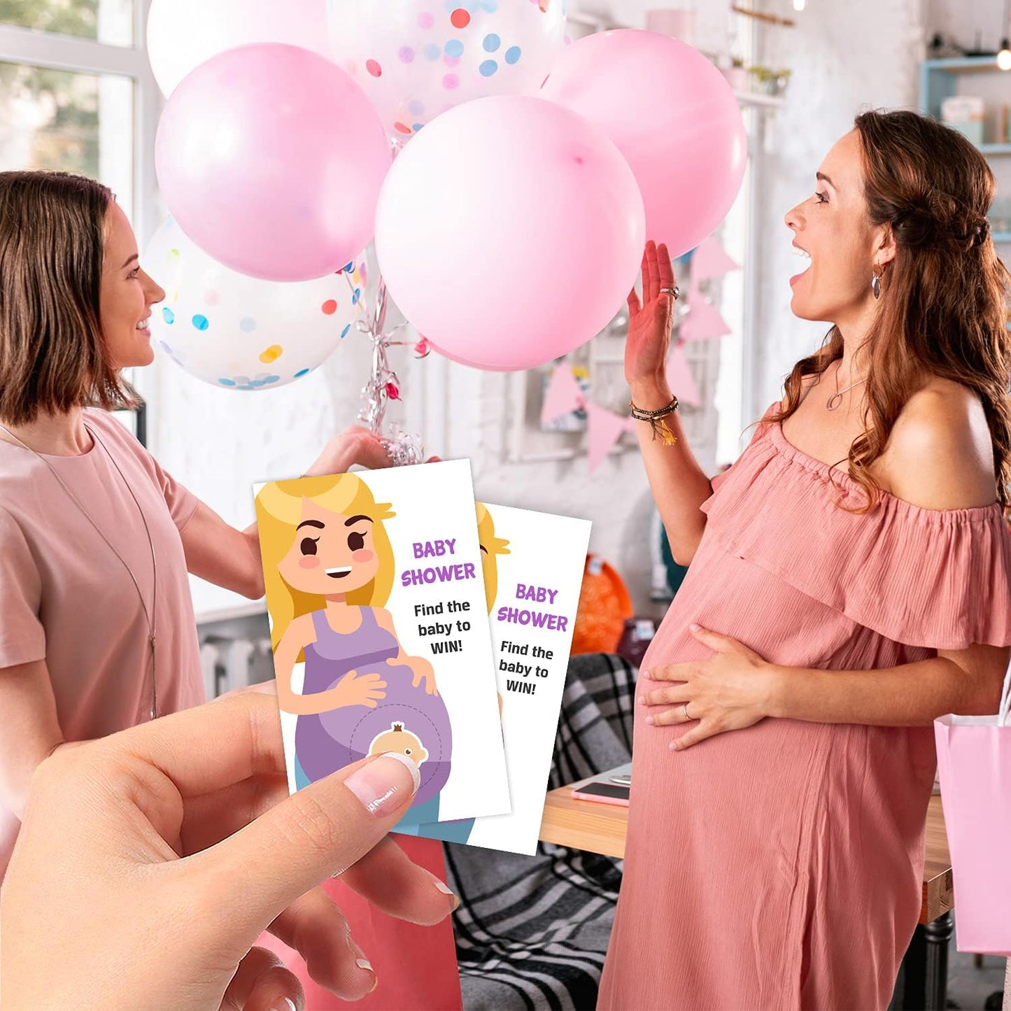 40 Cute Baby Shower Games - Scratch Off Lottery Ticket Raffle Cards with 4 Winners & 4 Loser Designs