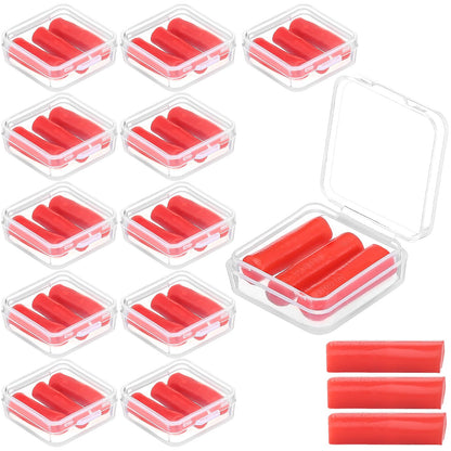 Jaloro 12 Pack Diamond Art Wax Refills Kit, Wax Clay Refills with Storage Boxes for Refillable Drill Pen Diamond Painting & 3D Embroidery Crafts Accessories (Red)
