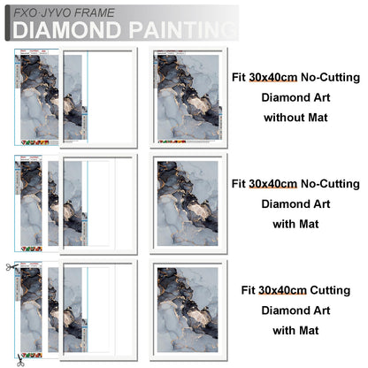 Fxojyvo White 12 x 16 Frame Set of 2, Display Picture 10x14 with Mat or 12x16 Without Mat, Wall Hanging Large Picture Frame for Diamond Art Painting 30x40 cm - 2 Packs